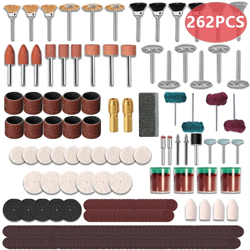 Woodworking Essential Tools - 147/262 PCS/lot Power Tools Dremel Rotary