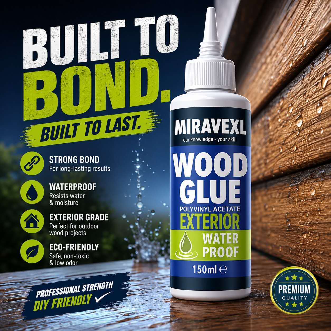 Woodworking Quick Glue - Fast Dry Wood Glue High Strength