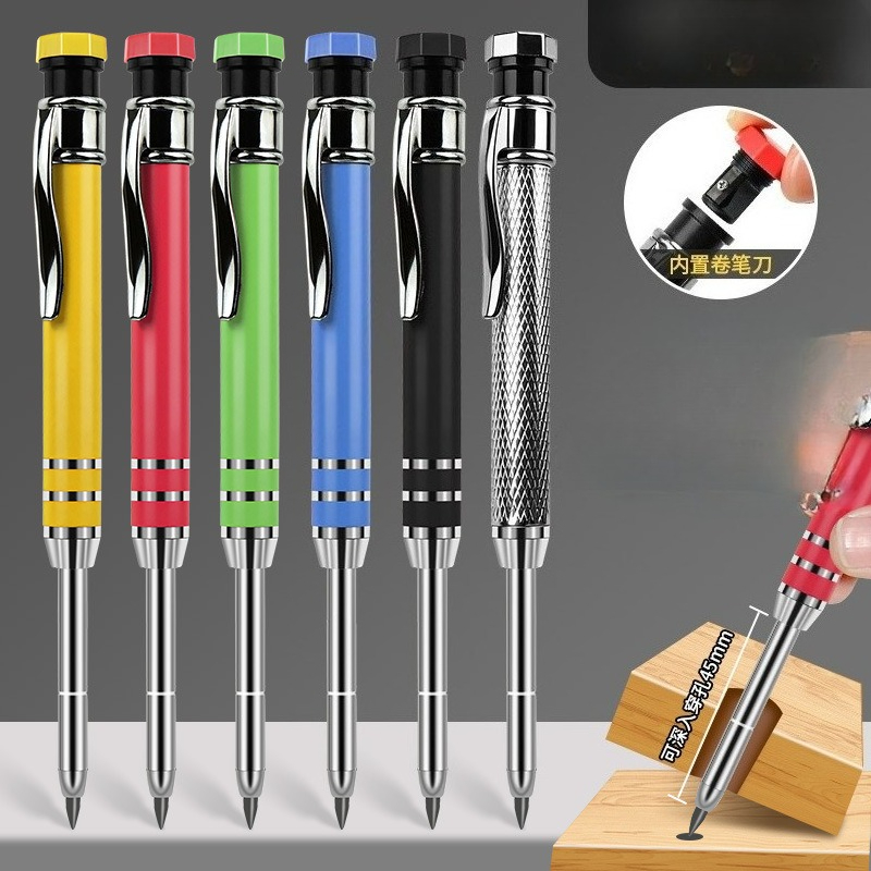Woodworking Marking Knife - Heavy-Duty Metal Carpenter Pencil Deep Hole