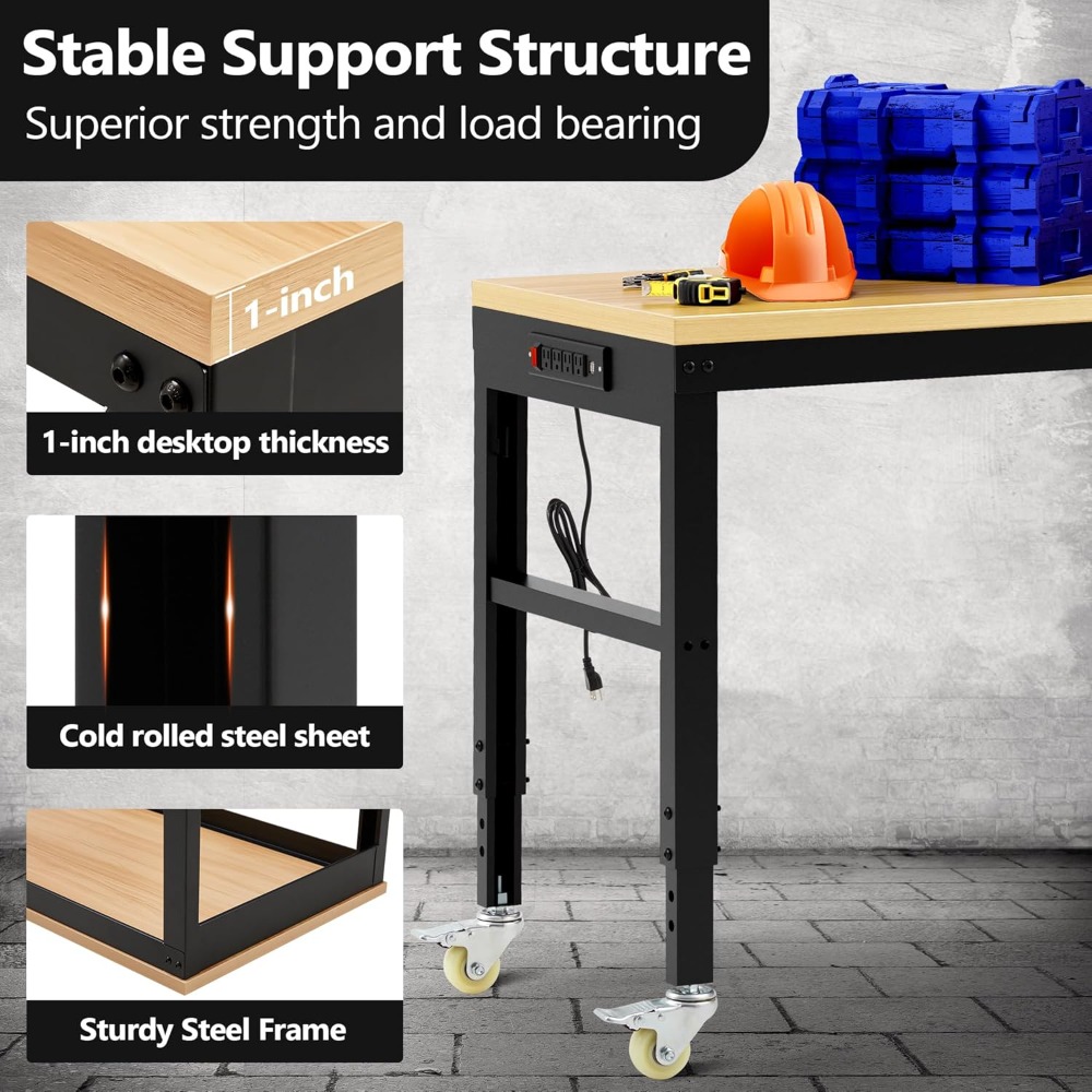 Adjustable Workbench, Heavy Du - Woodworking Garage review and price