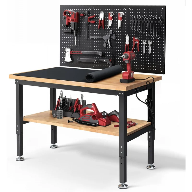 Work Table for Garage Adjustab - Woodworking Garage review and price