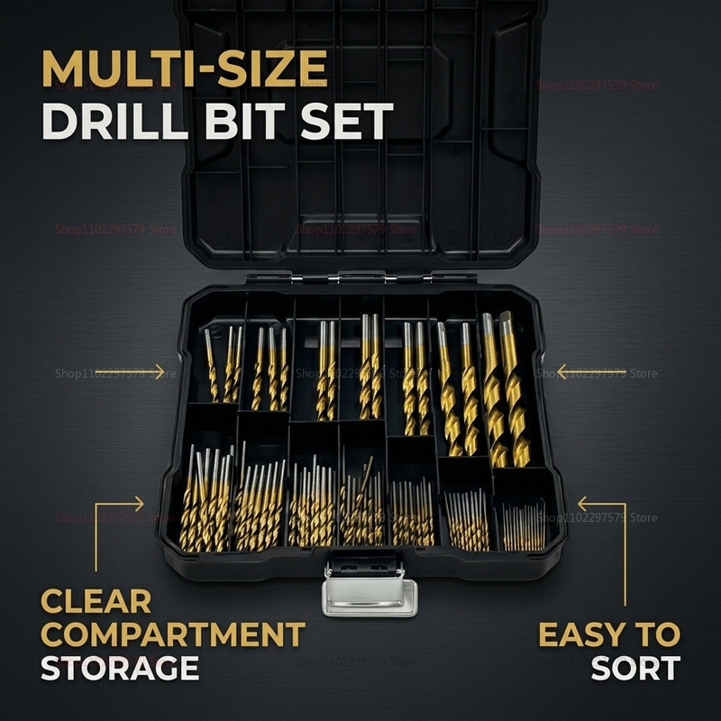 99 Pcs Titanium Drill Bit Set  - Woodworking Garage review and price