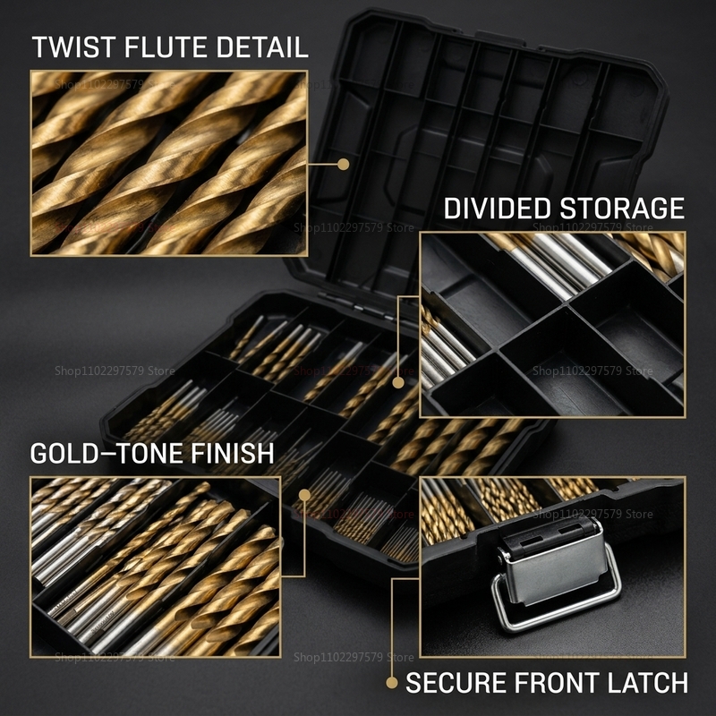 99 Pcs Titanium Drill Bit Set  - Woodworking Garage review and price