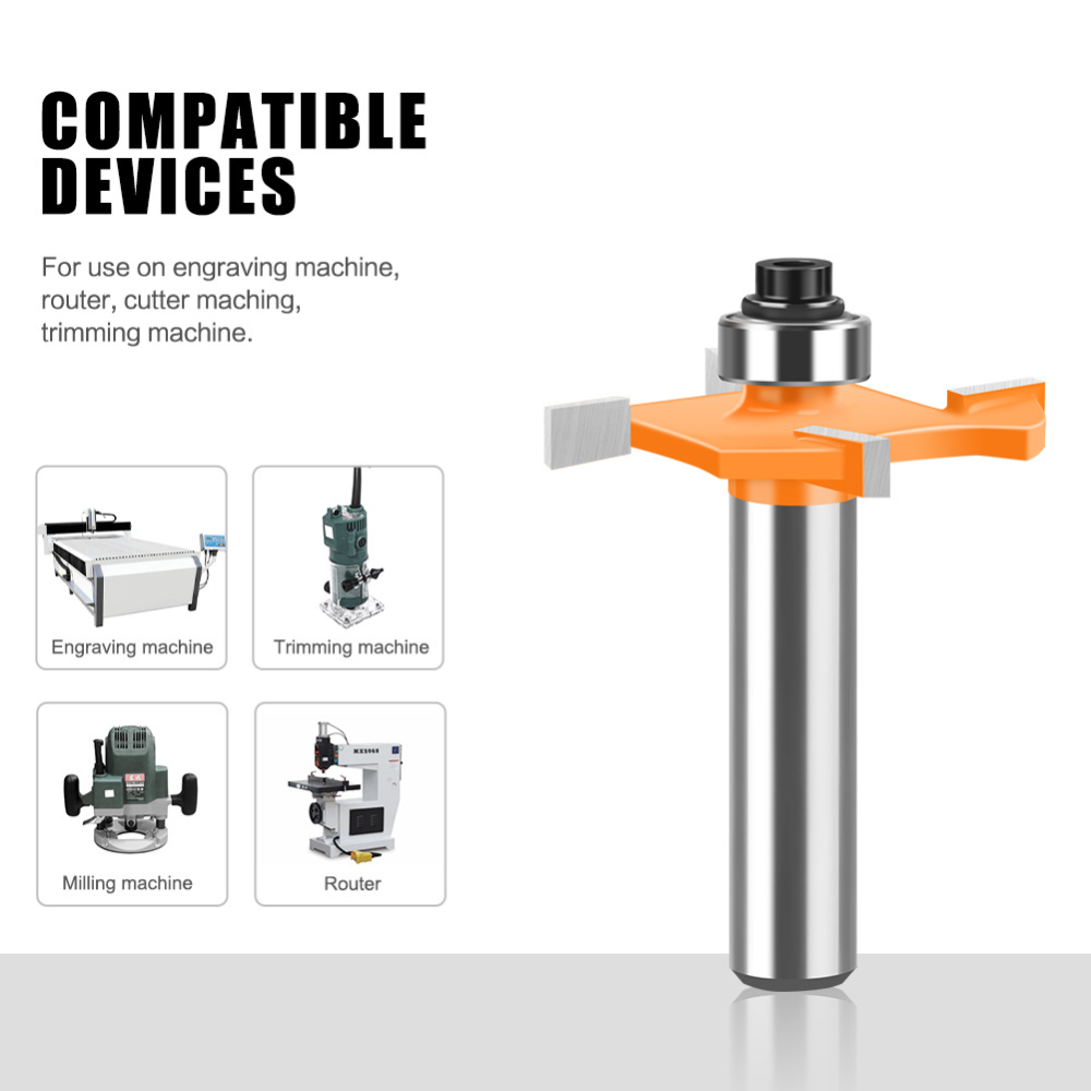 4 Wings T Slot Router Bit 1/2