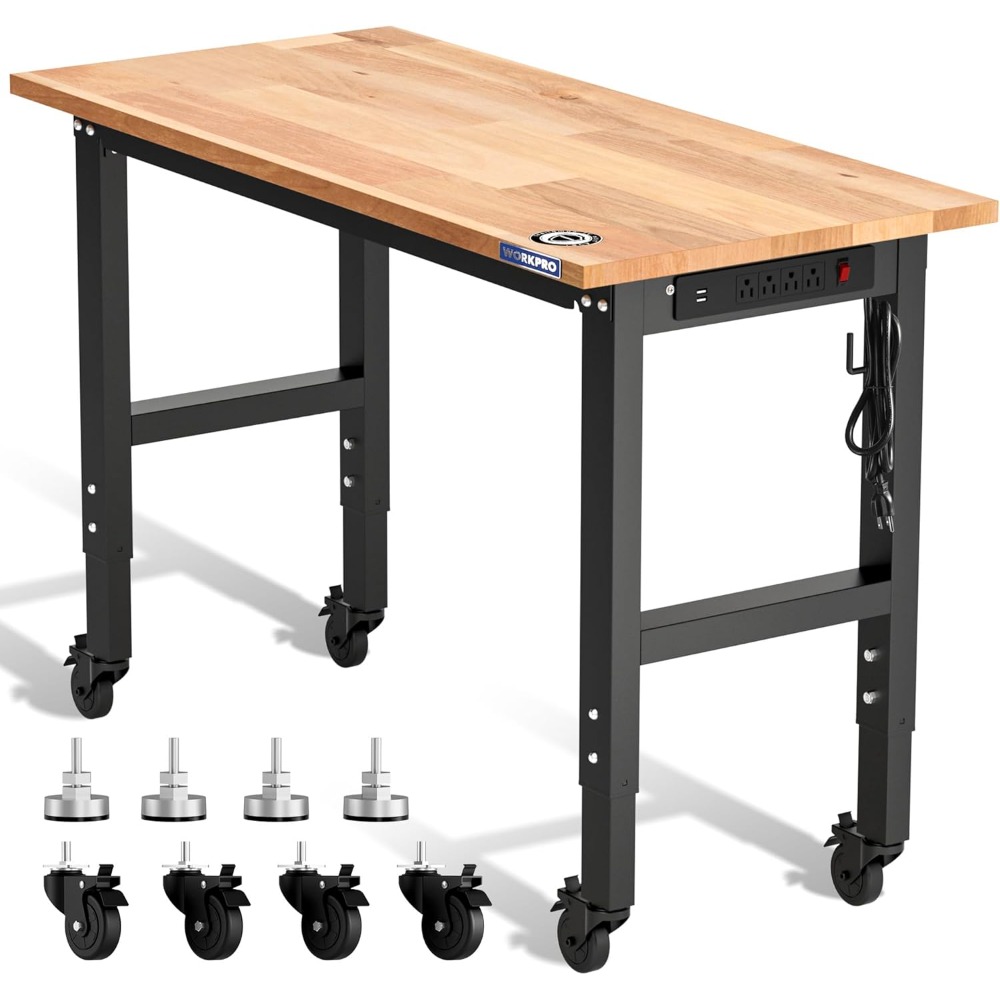 Garage Workbench, 48X22 Adjust - Woodworking Garage review and price