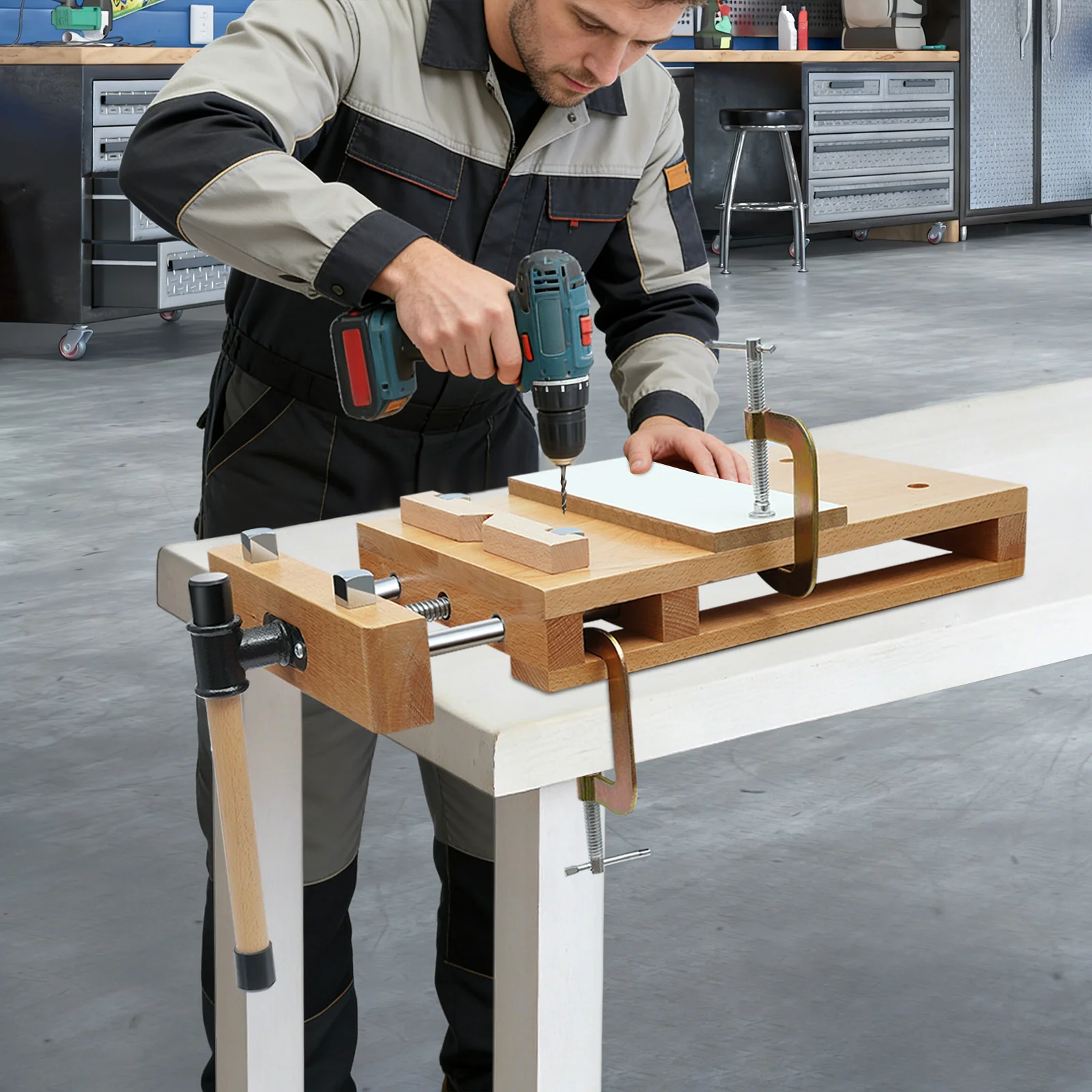 Wood Workbench, Heavy Duty Bir - Woodworking Vise For Workbench review and price