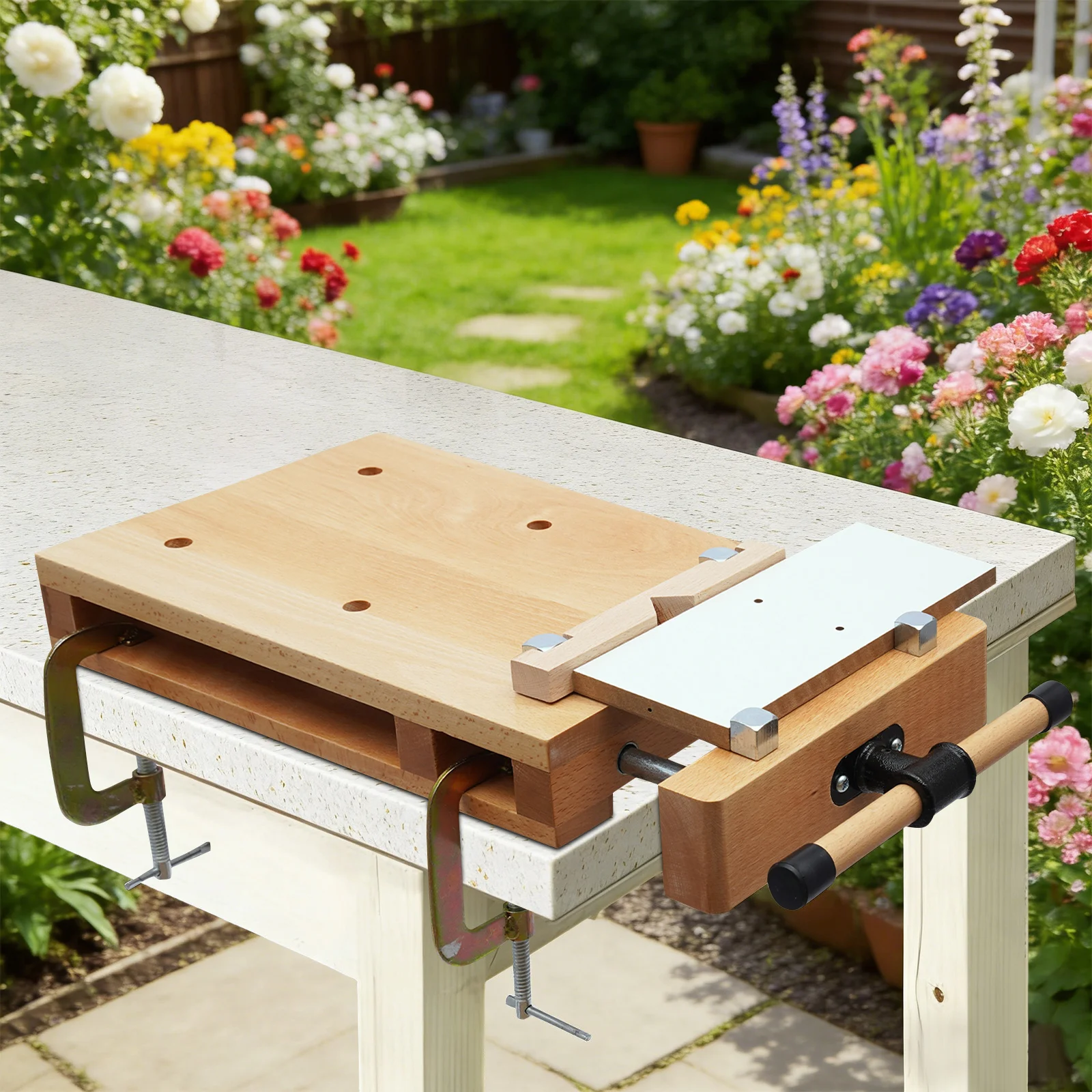 Wood Workbench, Heavy Duty Bir - Woodworking Vise For Workbench review and price