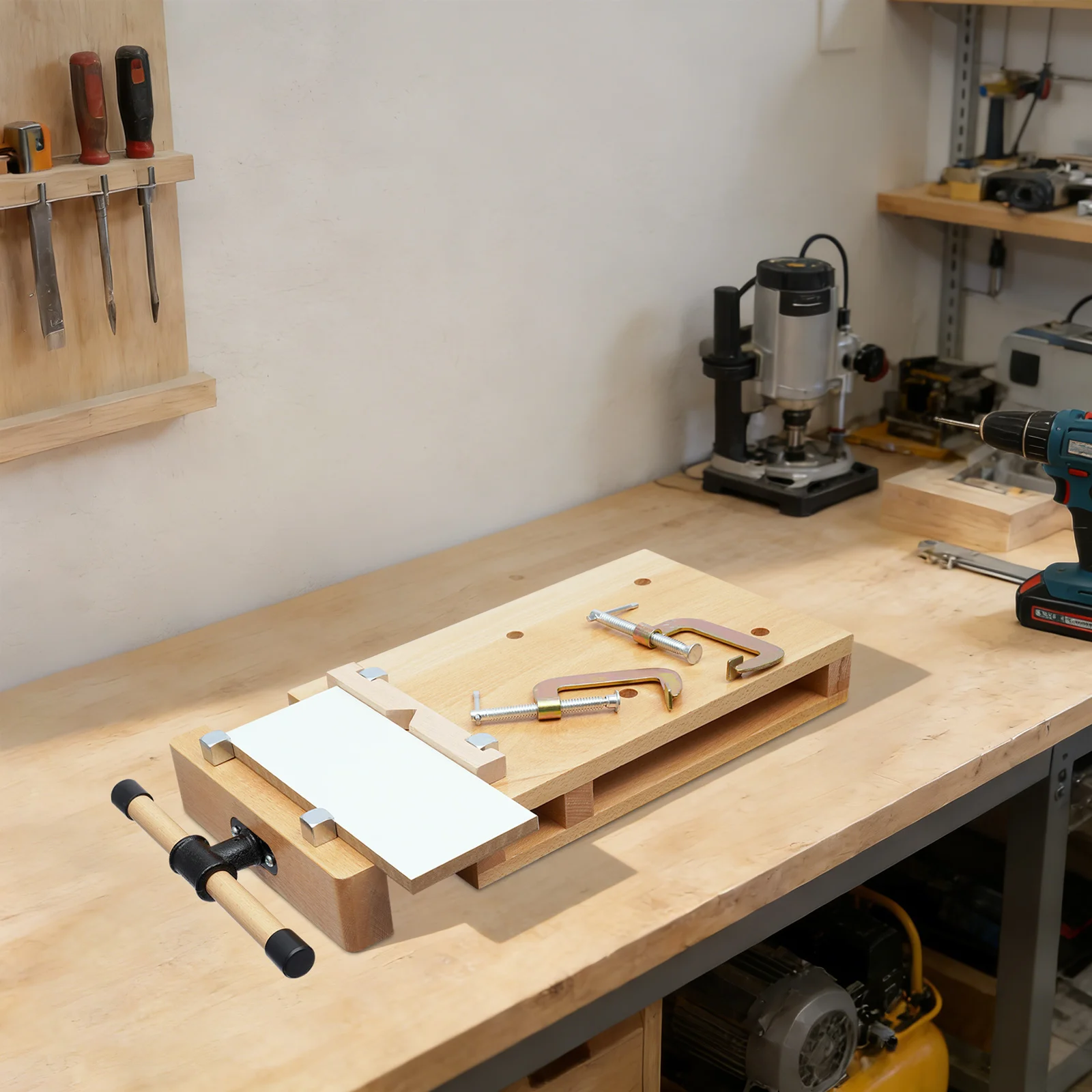 Wood Workbench, Heavy Duty Bir - Woodworking Vise For Workbench review and price