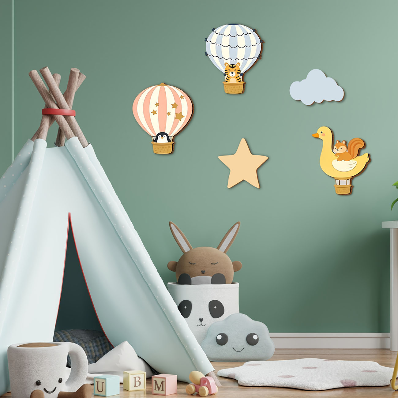5Pcs Animal Hot Air Balloon Wo - Woodworking For Beginners review and price
