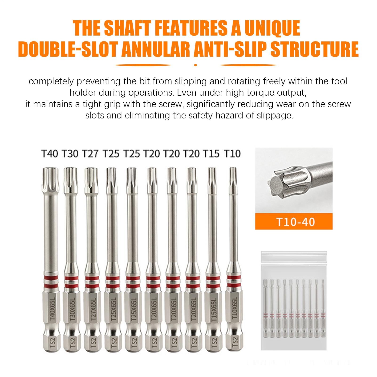Hex Bit Set 10 Pieces 65mm S2  - Woodworking Garage review and price